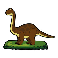 Big dinosaur cartoon vector illustration graphic design