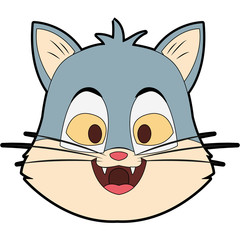 Cute cat cartoon vector illustration graphic design