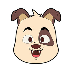 Cute dog cartoon vector illustration graphic design