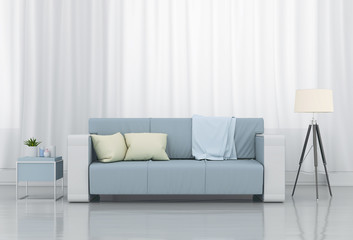 3D rendering of interior modern living room 