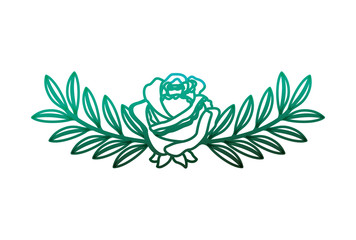 Obraz premium delicate flower rose branches leaves image