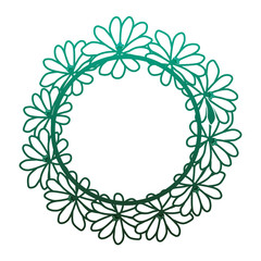 floral wreath daisies flowers ornament