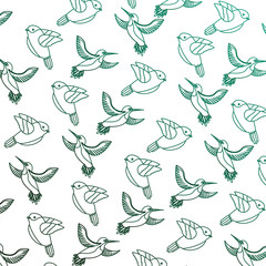 cute decorative flying birds decoration background