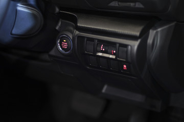 Engine Start and stop button in the Modern car.