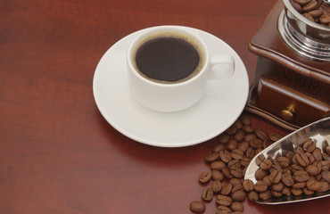 Coffee theme close up