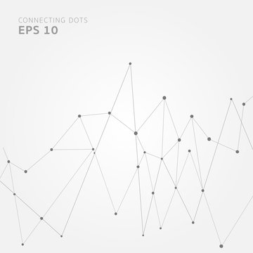 Abstract connecting dots and lines, Polygonal background, technology design, vector illustrator
