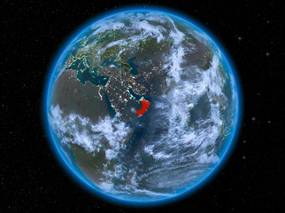 Oman at night on Earth
