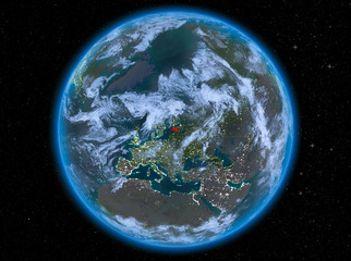 Estonia at night on Earth