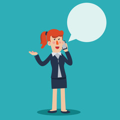 Young businesswoman talking on her phone