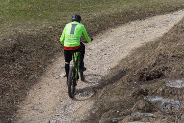 cyclist people enjoy outdoor wanderlust with their ebikes mountainbikes © rudolfgeiger