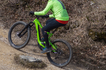 cyclist people enjoy outdoor wanderlust with their ebikes mountainbikes © rudolfgeiger