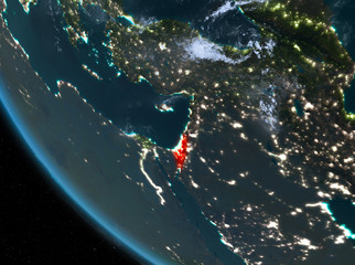 Obraz na płótnie Canvas Night view of Israel on Earth
