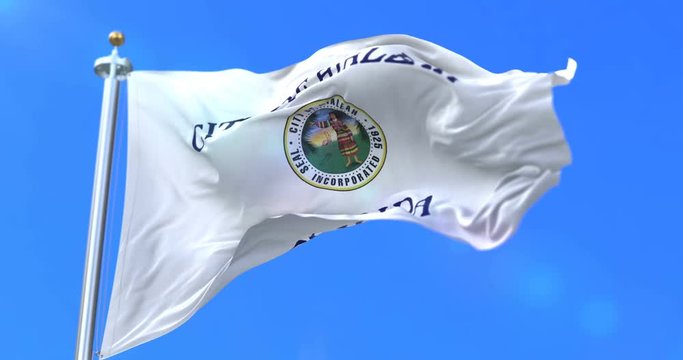 Flag of Hialeah city, city of Florida in United States of America - loop