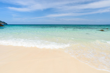 Fototapeta na wymiar Beautiful beach, seascape,clear water,summer vacation