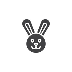 Easter bunny vector icon. filled flat sign for mobile concept and web design. Hare head simple solid icon. Symbol, logo illustration. Pixel perfect vector graphics