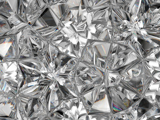 diamond structure extreme closeup and kaleidoscope