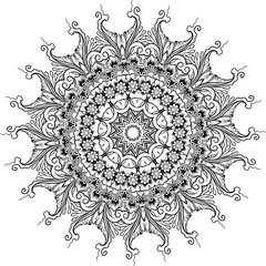 floral round lace mandala