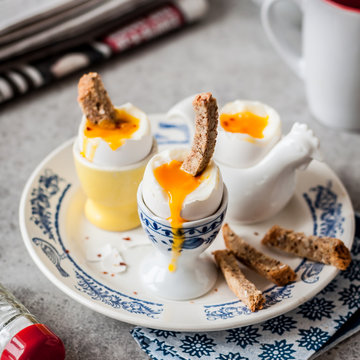 Soft Boiled Eggs with Bread Soldiers