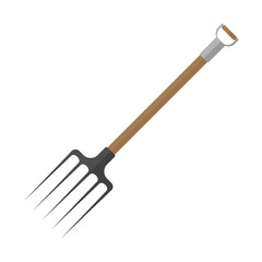 pitchfork garden tool vector illustration