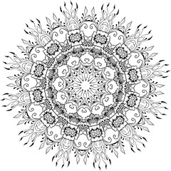 floral round lace mandala