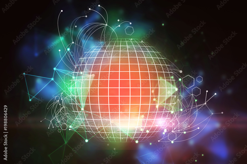 Poster abstract globe backdrop