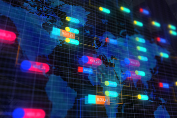 Abstract map node backdrop