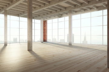 Contemporary wooden interior