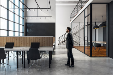 Businessman in coworking office