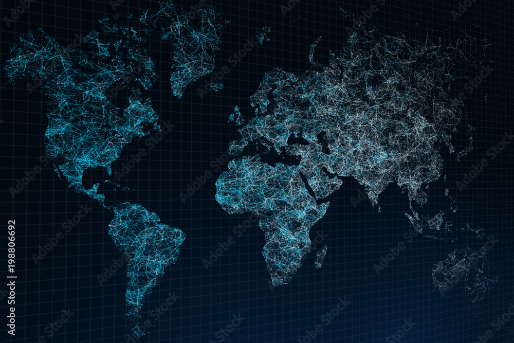 Poster polygonal map background