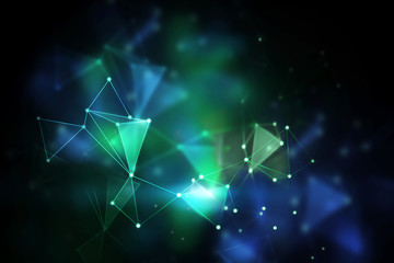 Blurry polygonal wallpaper