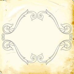 Vector baroque of vintage elements for design. 