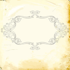 Vector baroque of vintage elements for design. 