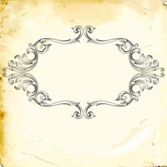 Vector baroque of vintage elements for design. 