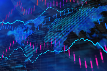 Blue forex background