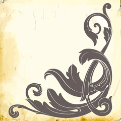Fototapeta premium Vector baroque of vintage elements for design. 
