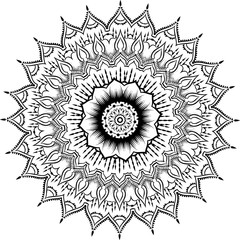 floral round lace mandala