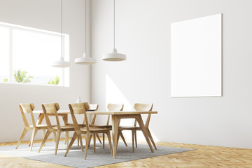 White dining room corner, poster