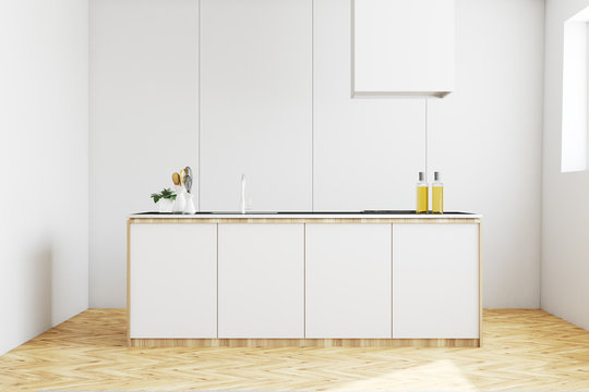 White kitchen countertop