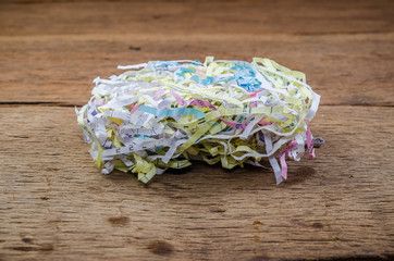 Pile of shredded paper for recycle - 198808801
