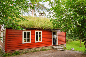 Fototapeta na wymiar Traditional old house in Oslo
