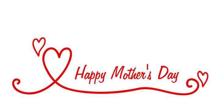 Happy Mother's Day herz kalligrafisch