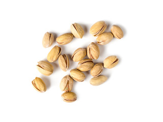 pistachios isolated white background