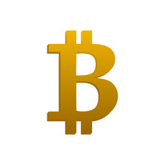 The letter B - the financial sign bitcoin