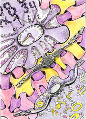 Infinity watch markers drawings