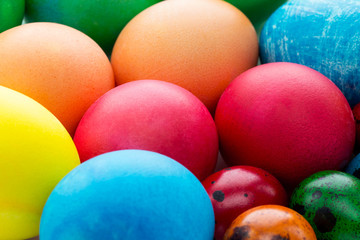 colorful painted Easter eggs