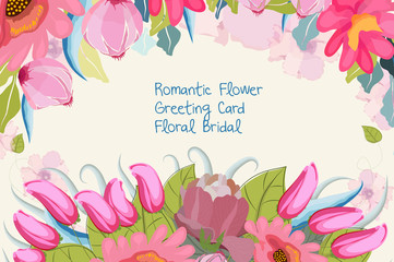 Romantic invitation. Wedding, marriage, bridal, birthday, Valentine's day. Isolated