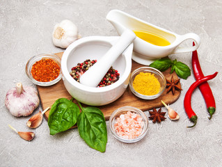 Different kind of spices