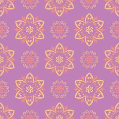 Floral seamless pattern. Colored background