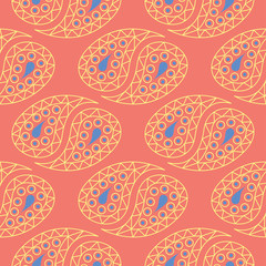 Bright colored seamless background. Red yellow and blue background