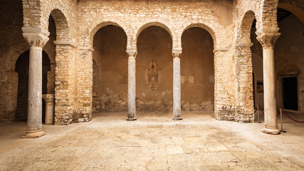 Atrium of euphrasian basilica in Porec